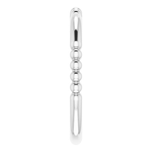 SS Beaded Stackable Ring 51779 - 7.5
