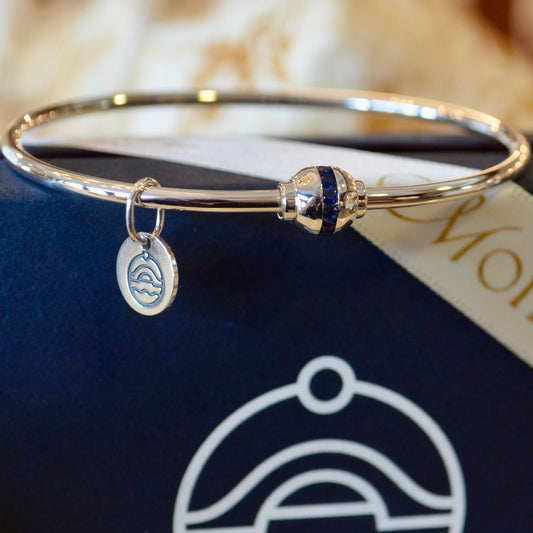 SS Sapphire Bead Bracelet SB5472-70