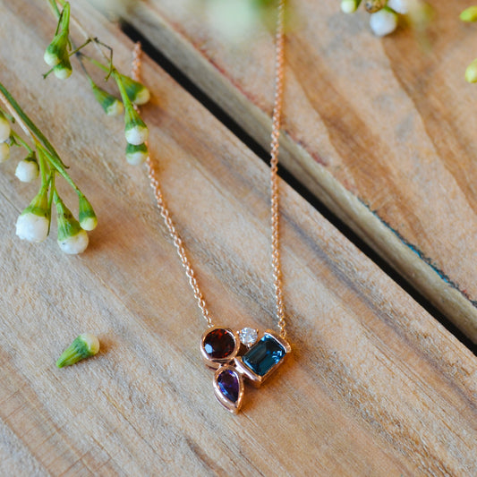 14kR 1.18cttw Gar Amy L BT .06ct Dia Neck N8433