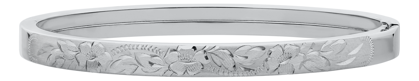 SS 6mm Satin Floral Bracelet PM217