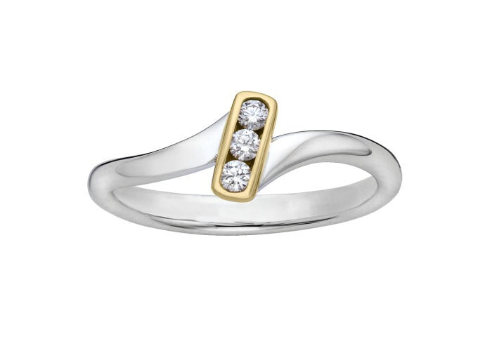 SS/YG .09cttw Diamond Aurora Ring RI82240D-8
