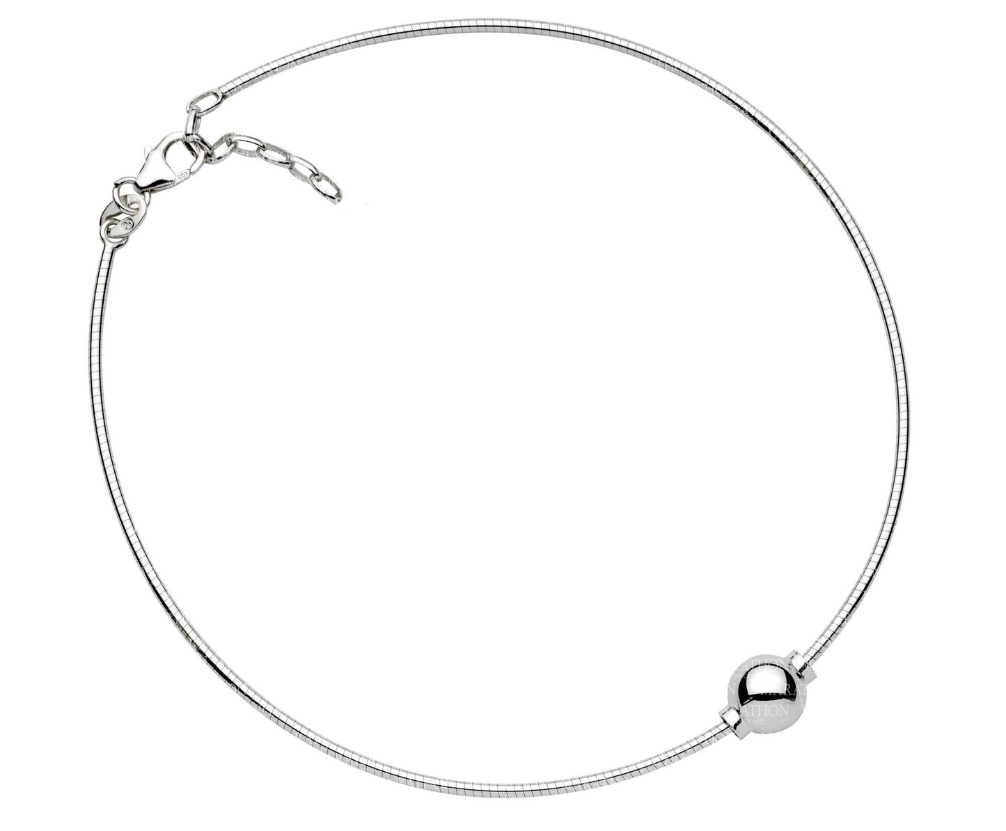 SS Plain Bead Anklet Omega SA5405-O