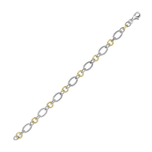 SS/18kY Italian Cable Open Link Bracelet SILC18102-0750