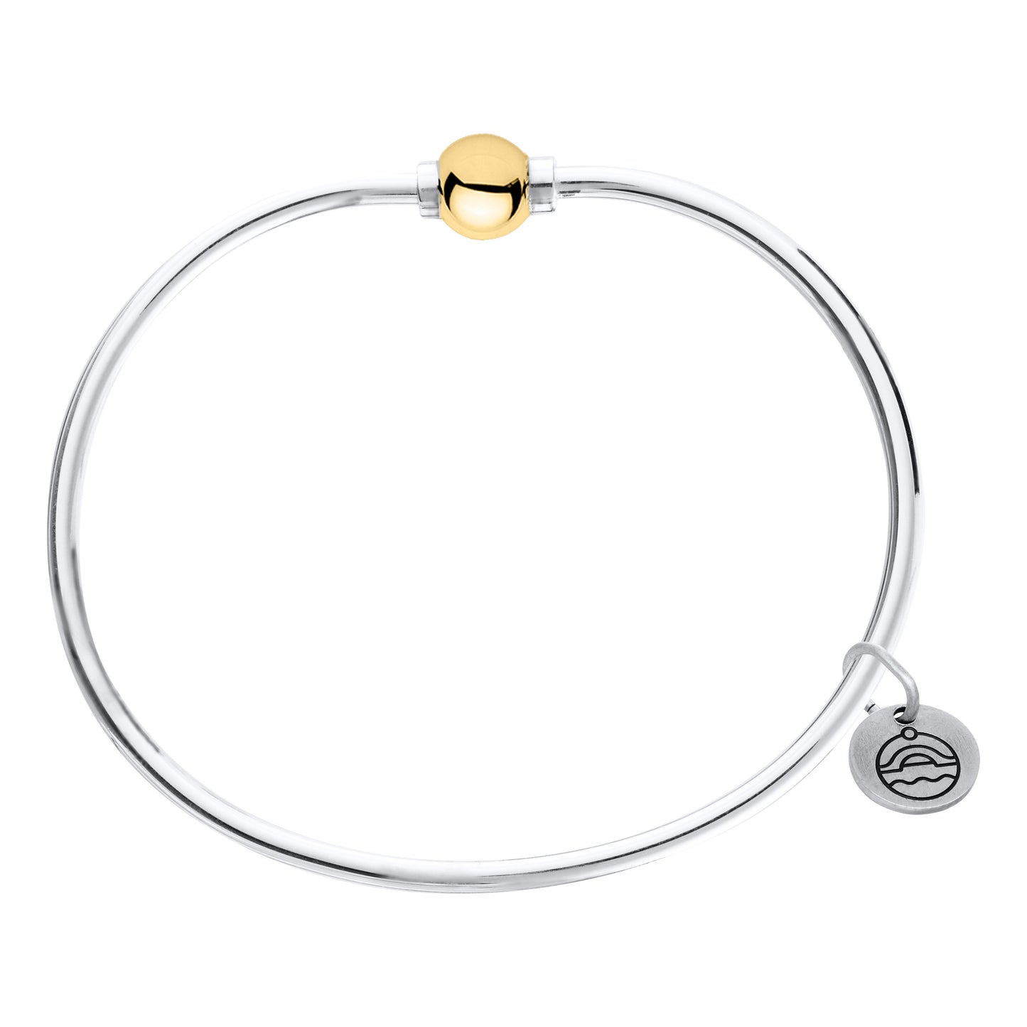 SS/YG Plain Bead Bracelet ZB5405-70