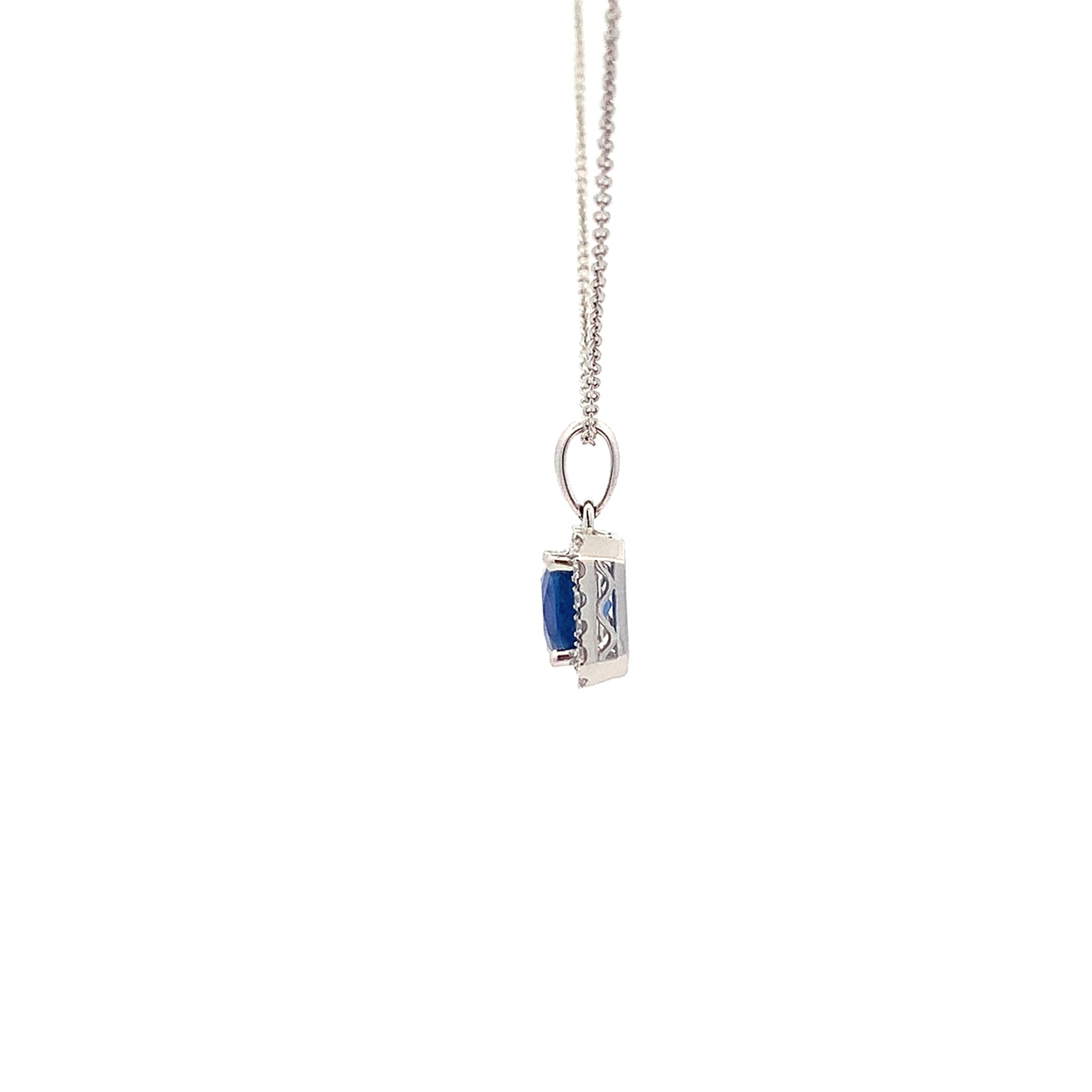 14kW 1.31ct Sapphire .14cttw Diamond Pendant MAP1322CS