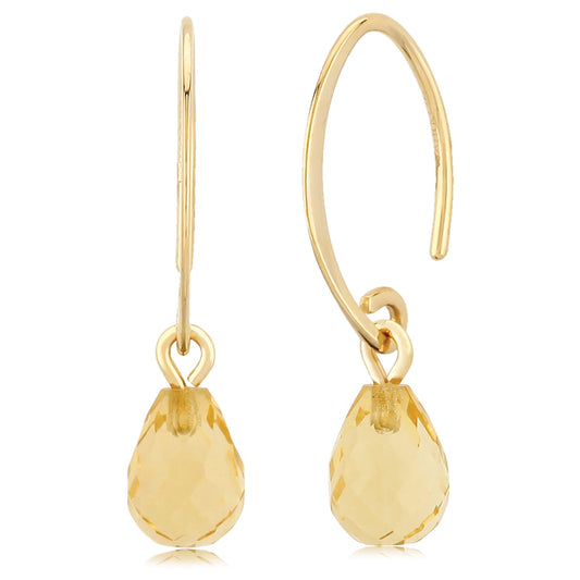 14kY Citrine Mini Sweep Earring 01/1085-33