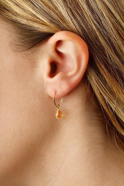 14kY Citrine Mini Sweep Earring 01/1085-33