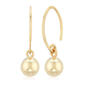 14kY Mini Sweep w/6mm Bead 01/1085-6M