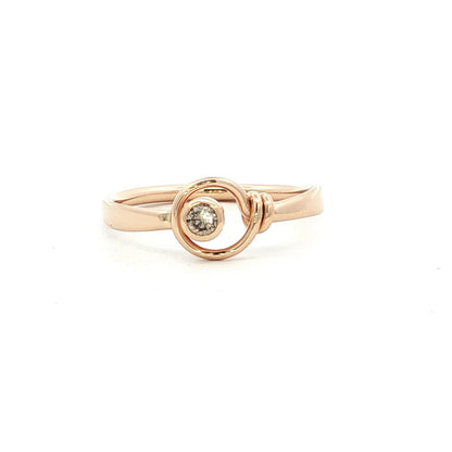 14kY .10ct Champagne Diamond Saratoga Ring RI34220-7