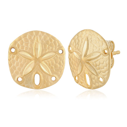 14kY Sand Dollar Earring 02/190