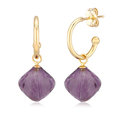 14kY Hoop w/ Amethyst 03/606AM