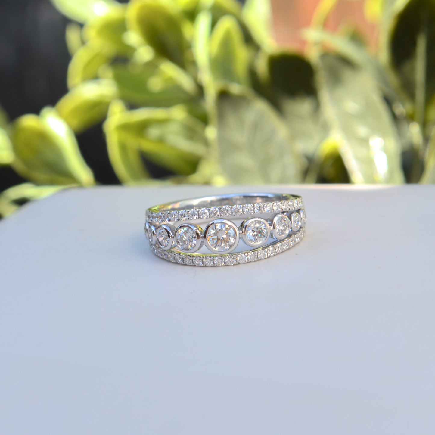 14kW .98cttw Diamond Bezel Ring SC55023223V2 - 7