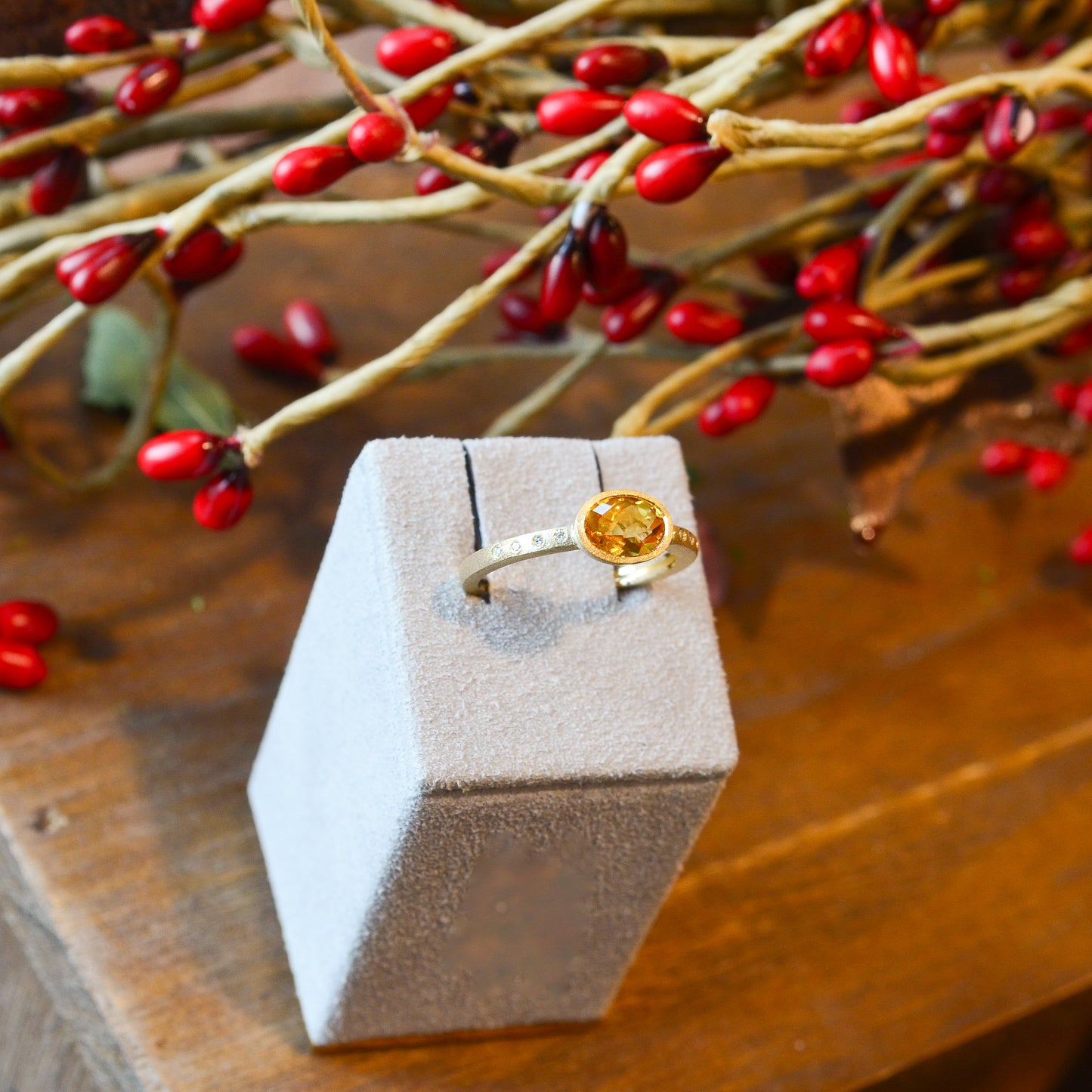 14kY .78ct Citrine .02cttw Diamond Ring AR77575CT - 220Y