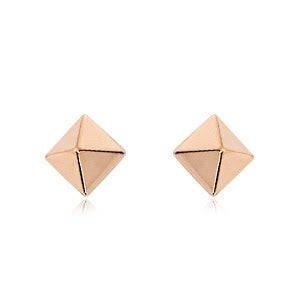 14kR Pyramid Stud Earring 04/481R