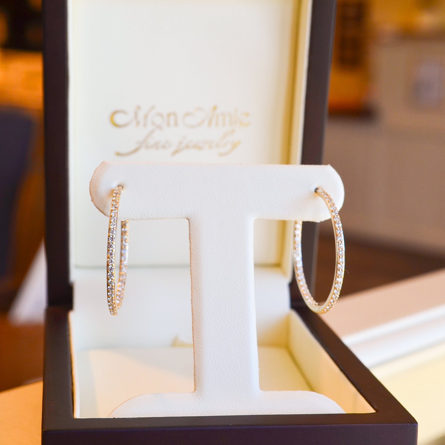 14kY .96cttw Diamond Hoop E0674