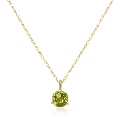14kY 6mm Peridot Necklace 05/814-08