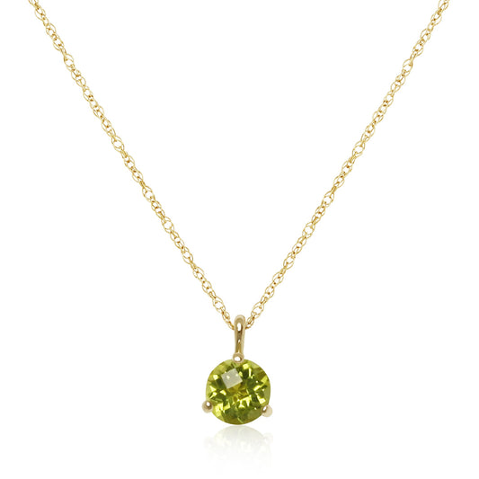 14kY 6mm Peridot Necklace 05/814-08