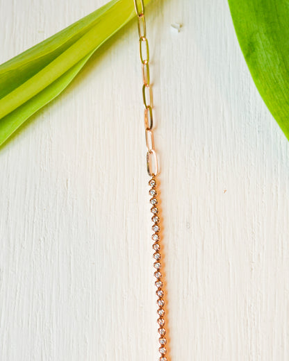 14kR .31ct Dia Bezel Paperclip Bracelet SC55022970