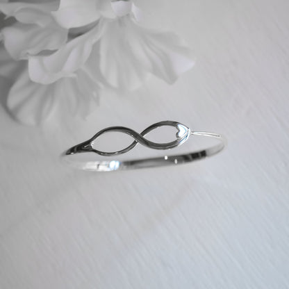 SS Endless Bracelet w/ Heart BR54312HT-LM