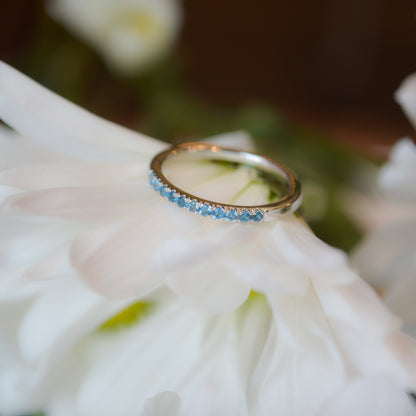 SS Stackable Blue Topaz Ring 689237