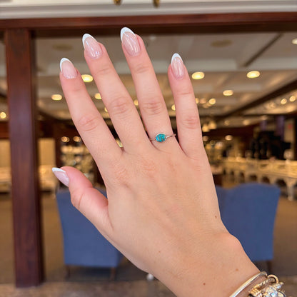 SS Labradorite 6mm Bezel Ring A29 - 28/HLB14