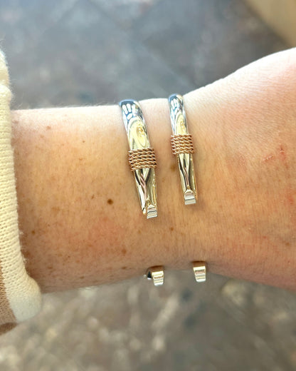 SS/RG Wide w/Rope Bracelet RB5421-70