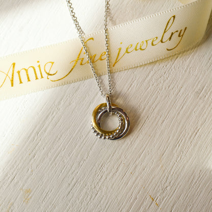 SS/14kY Multi-Circle Door Knocker Necklace NK8165MZJJJ