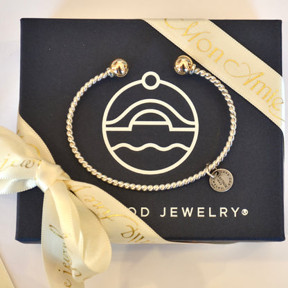 SS/YG Twist Cuff Bracelet ZB5412-70