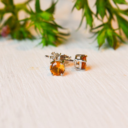 SS 5mm Citrine Stud