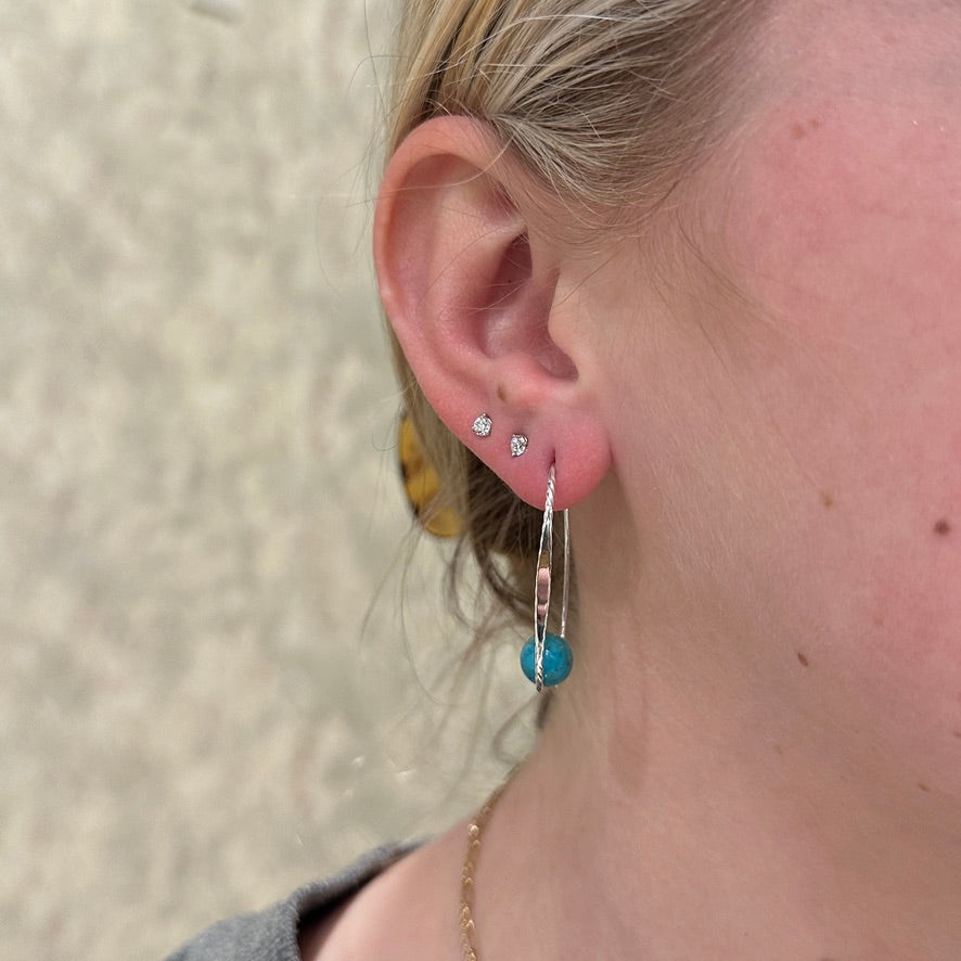 SS Turquoise Embrace Earring EA30612T