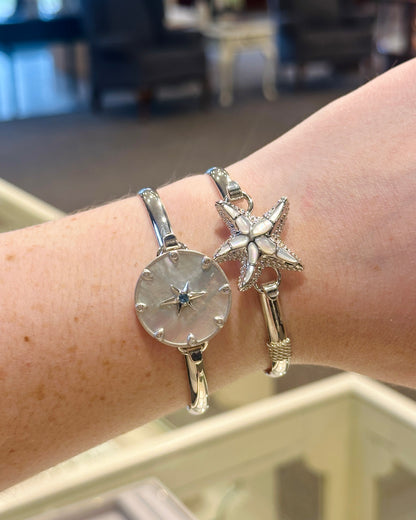 SS Starfish Mother of Pearl Clasp Textured SB5988-MOP