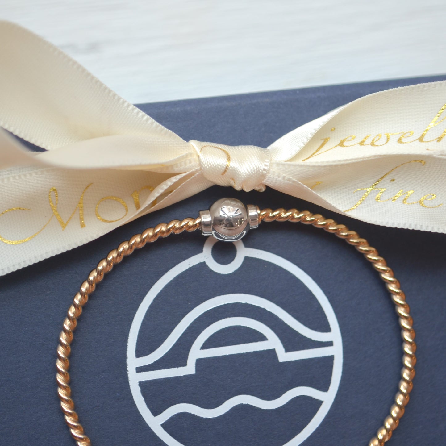 SS/Gold Filled Twist Bracelet FB5408-70