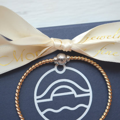 SS/Gold Filled Twist Bracelet FB5408-70