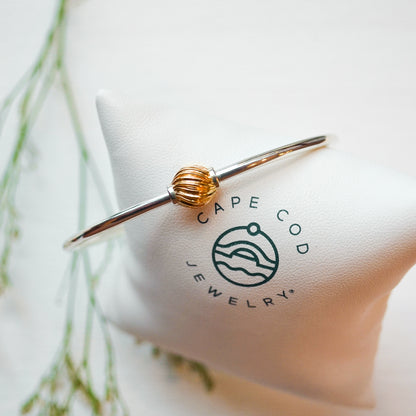 SS/YG Swirl Bead Bracelet ZB5460-70