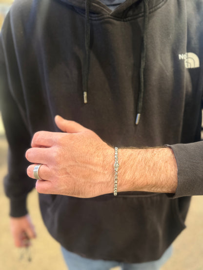 SS Box Chain Bracelet SB8010-75