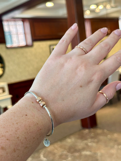 SS/RG 2 Bead Bracelet RB5411-70