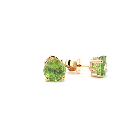 14kY 1.92cttw Peridot Stud TEA2227NPE