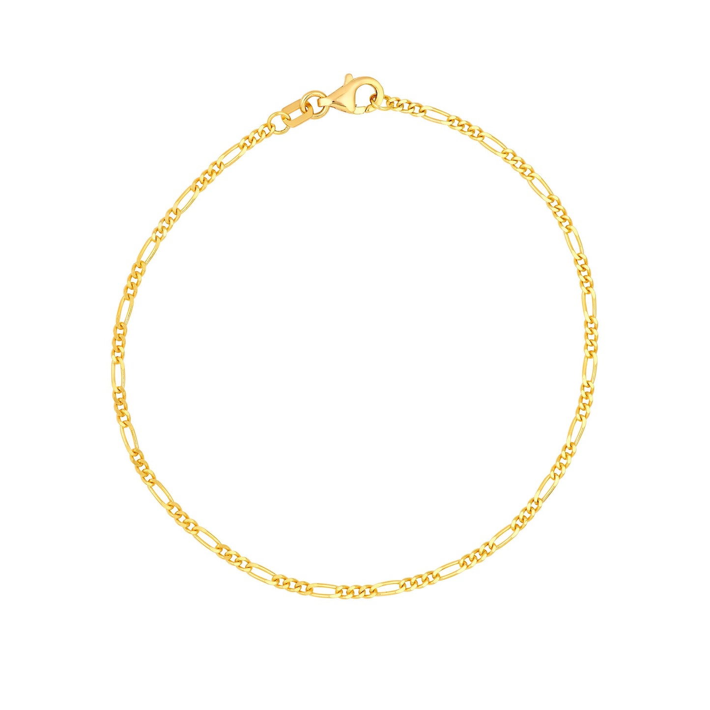 14kY 1.9mm Figaro Bracelet MZ013996-14Y