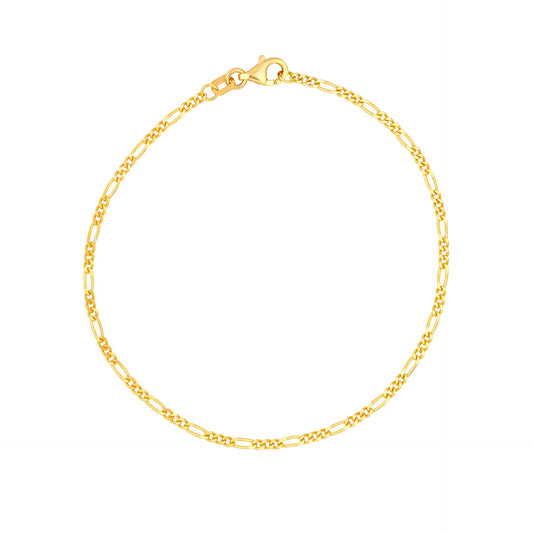14kY 1.9mm Figaro Bracelet MZ013996-14Y