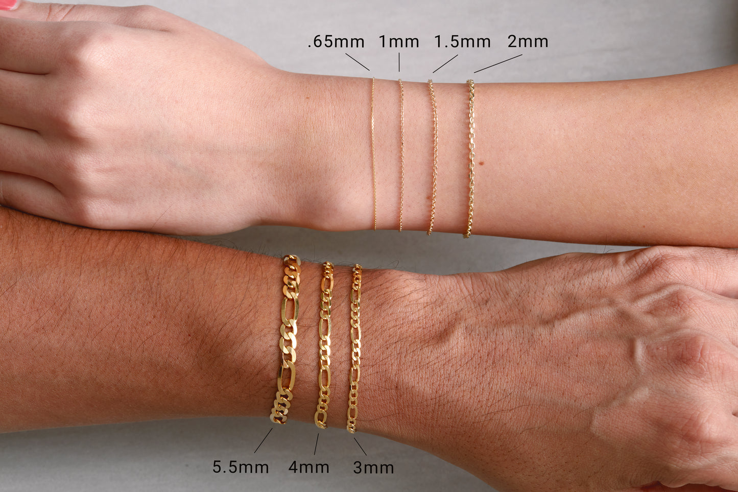 SS 3mm Solid Rope Chain Bracelet QDR060-8