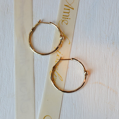 14kY .37cttw Diamond Bezel Hoop CU55002114D1.15