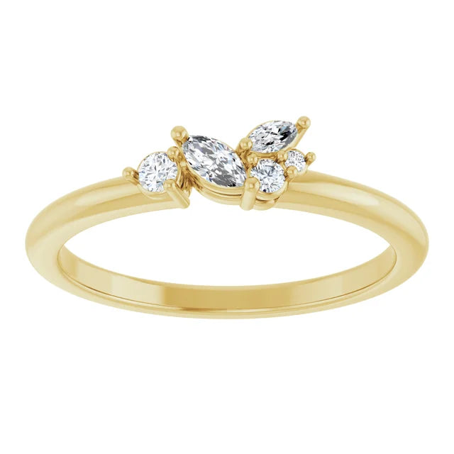 14kY 1/6cttw Diamond Stackable Ring 124079-7