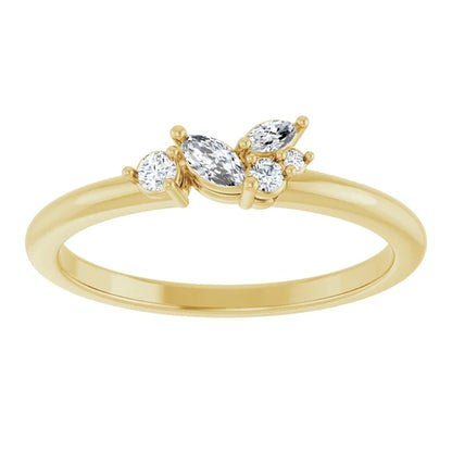 14kY 1/6cttw Diamond Stackable Ring 124079-7