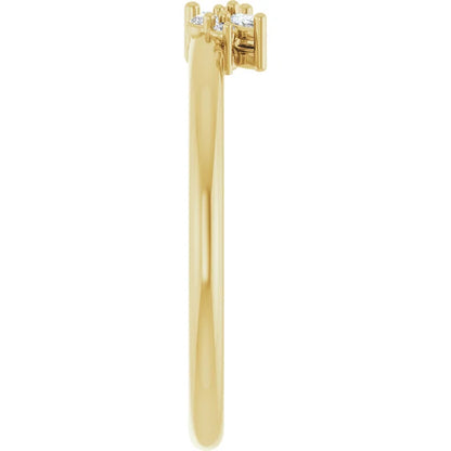 14kY 1/6cttw Diamond Stackable Ring 124079-7