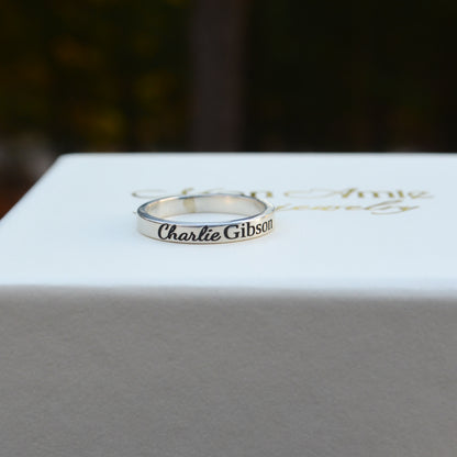 SS 3mm Engravable Band Sample - 7.5