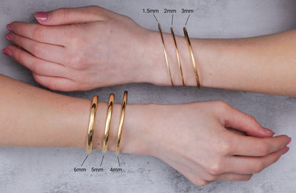 14kR Hammered Bangle Bracelet 86087