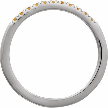 SS Stackable Citrine Ring 689237