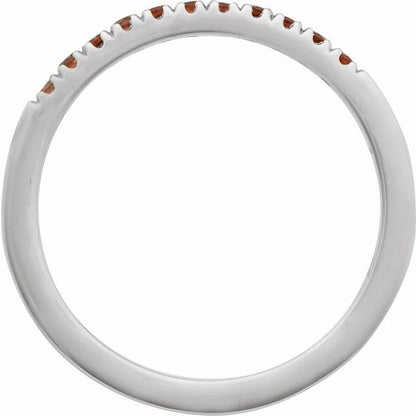 SS Stackable Garnet Ring 689237