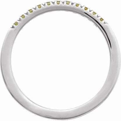 SS Stackable Peridot Ring 689237