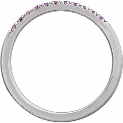 SS Stackable Amethyst Ring 689237